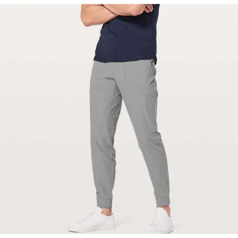 Lululemon Mens M Gray ABC Jogger Pants Warpstreme Athletic Gym Travel Commuter